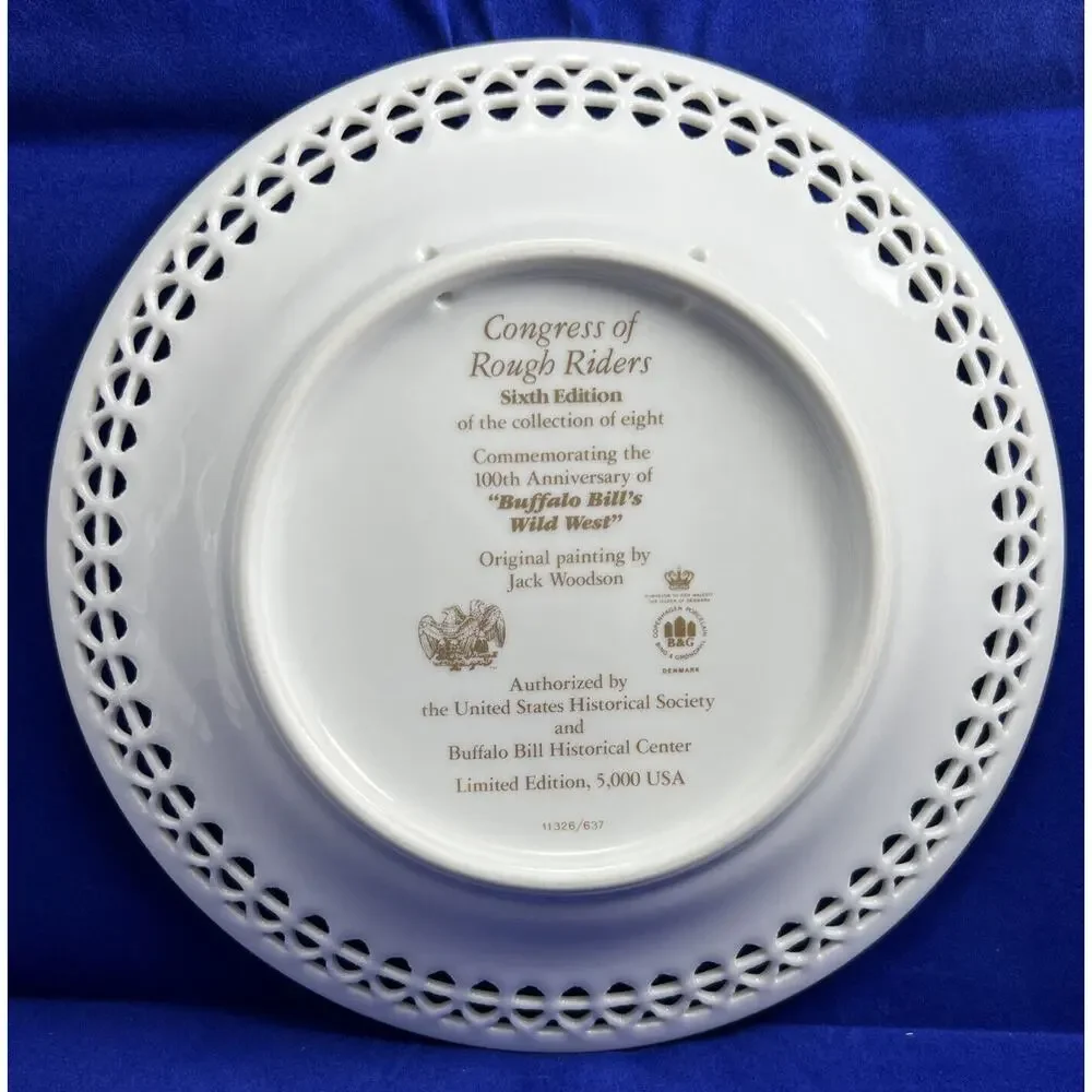 CONGRESS OF ROUGH‎ RIDERS Plate 100th Anniversary Buffalo Bill's Wild West #6